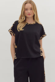 Jersey Leopard Top