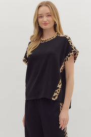 Jersey Leopard Top
