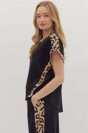 Jersey Leopard Top