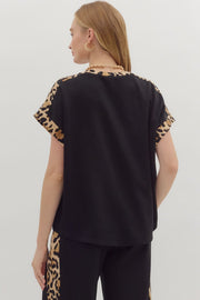 Jersey Leopard Top