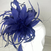Navy Petals Fascinator