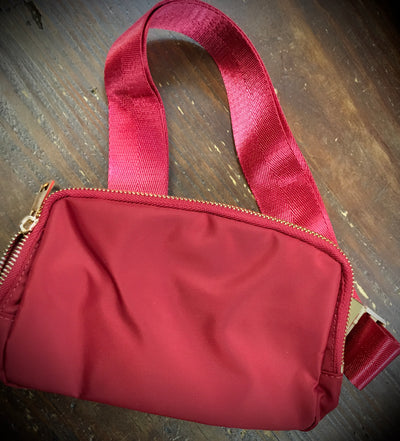 Merri Nylon Belt Bag  Crimson