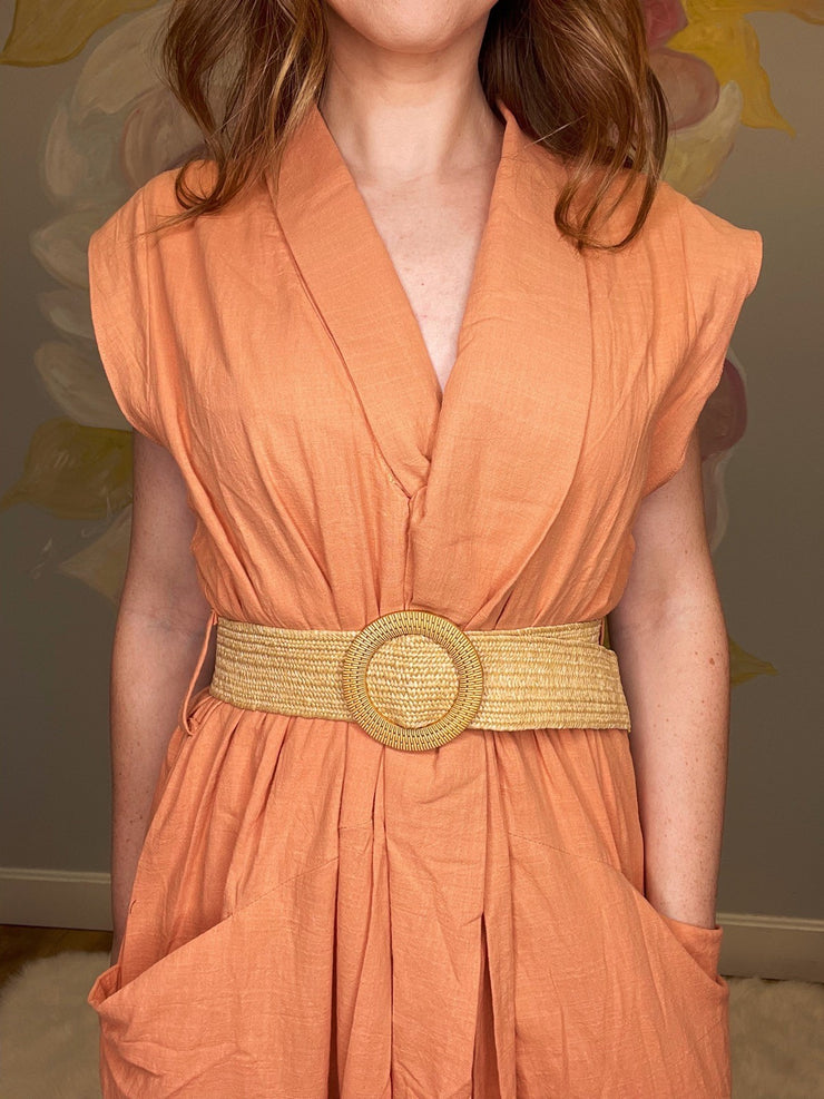 Clay Belted Dress