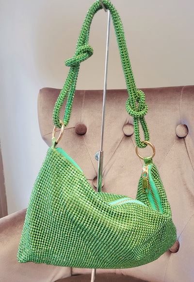 Green Rhinestone Bag