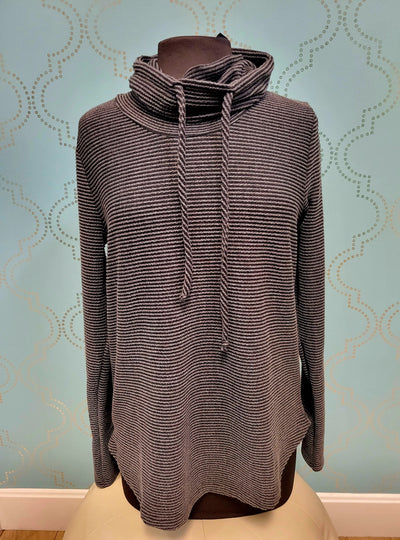 Ribbed Charcoal Pullover