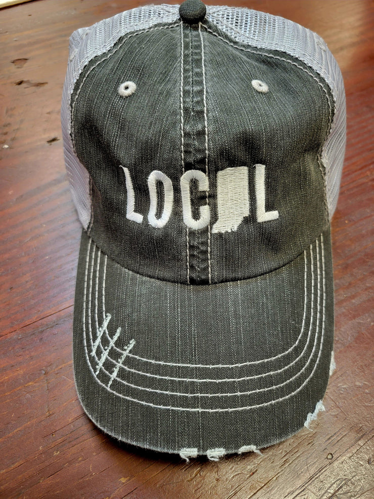 Local Grey Mesh Trucker Hat