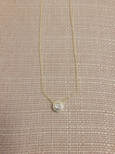 Gold & Crystal Charm Necklace