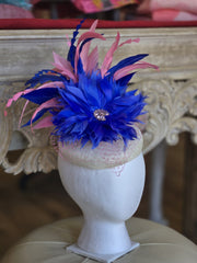 Royal Dahlia & Pink Fascinator