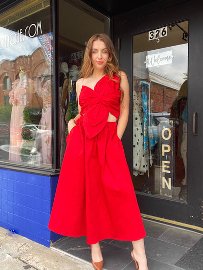 Cherry Red Bow Midi