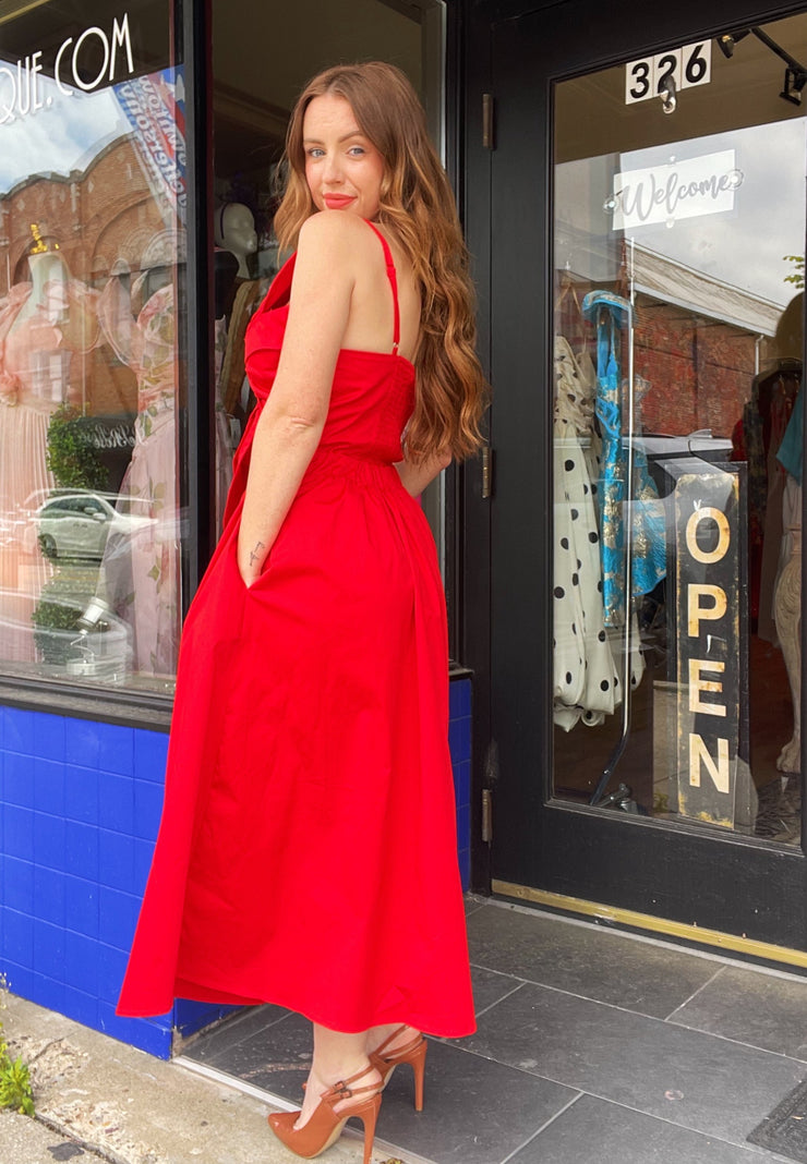 Cherry Red Bow Midi