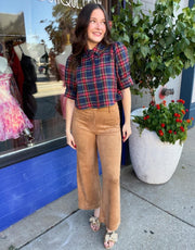 Camel Suede Wide Leg