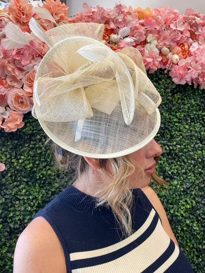 Natural Fascinator with Bow