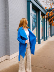 Cobalt Wrap Coat