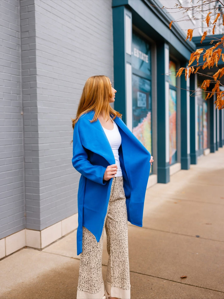 Cobalt Wrap Coat