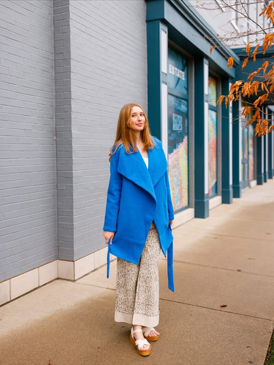 Cobalt Wrap Coat