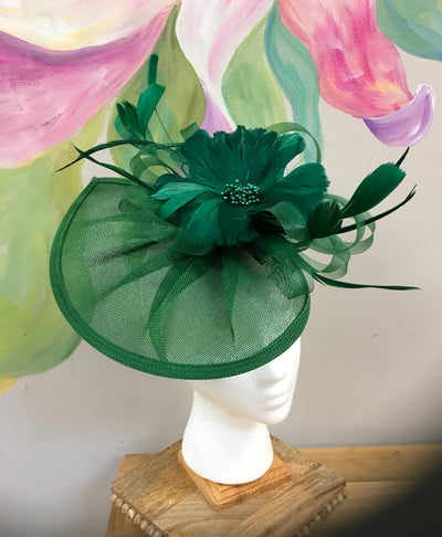 Green Teardrop Fascinator