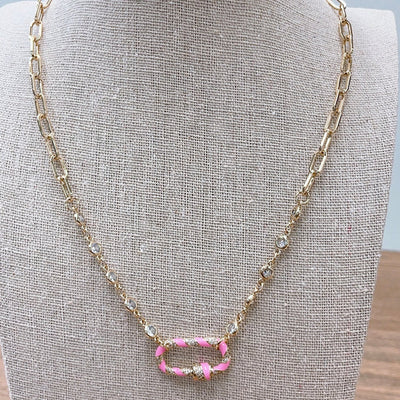 Clip Pink Necklace